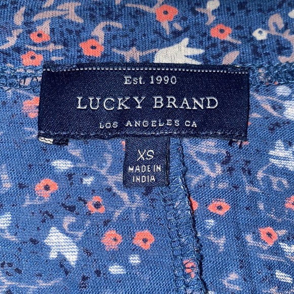 Lucky Brand Floral Peplum Waist Blouse - Picture 13 of 15